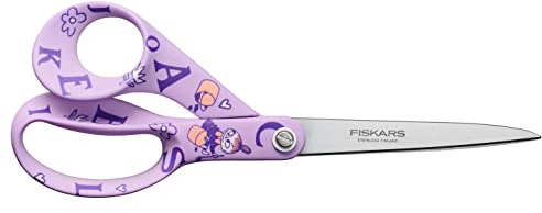 FISKARS X Moomin universalsax med muminmotiv, högerhänt, längd: 21 cm, blad av rostfritt stål, ABC, 1067187