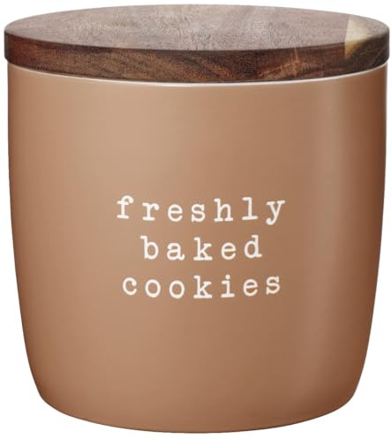 ASA Selection hey! Dose Freshly Baked Cookies – Vorratsdose aus New Bone China, Braun, Keksdose mit Deckel, 14,5 x 15 x 15 cm, mikrowellen-, spülmaschinen- und ofengeeignet, 17752277