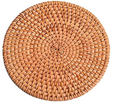 Rattan Topfuntersetzer, topfuntersetzer hitzebeständig, rutschfeste, langlebige topfuntersetzer, Untersetzer, Geeignet für Töpfe, Schüsseln, Teller, Tassen usw (20cm 2 Stück)