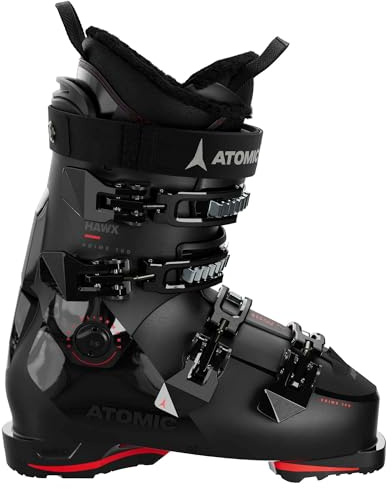ATOMIC HAWK PRIME 100 GW Skischuhe - Größe 29/29.5 - Alpin-Skischuh in Black/Red - Boots mit 3D Knöchel & Ferse für präzisen Sitz - Ideal für Skifahrer mit mittelbreiten Füßen