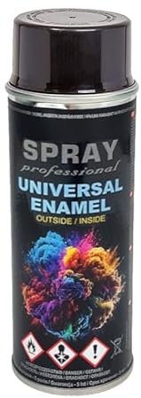 VE-INDUSTRIES Lackspray nach RAL Spraydose 400ml Buntlack für Holz, Metall (Verkehrsschwarz - RAL9017)