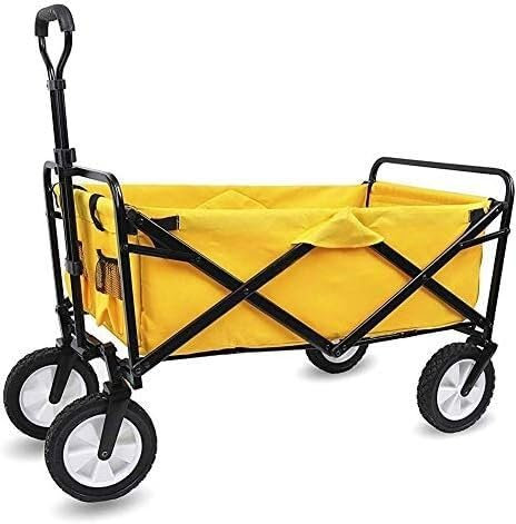 CCYENG Carro/Carrello da Campeggio Pieghevole - Carro/Carrello da Giardino/Spiaggia Pieghevole con Robusta Struttura in Acciaio