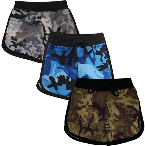 A2Z 4 Kids 3 Packa Tjejer Shorts Kontrast Idrotts Gym Bära Dansa Idrott Lättvikt Dagligen Träningspass Bekväm Sommar Varm Kort Spring Aktiva kläder - Shorts 4263 Pack D 11-12