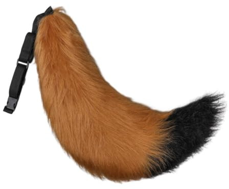 Asudaro Biest Wolf Fuchs Cosplay Schwanz Halloween Kunstpelz Fuchsschwanz für Halloween Party Kostüm Cosplay verkleiden Tier Tails