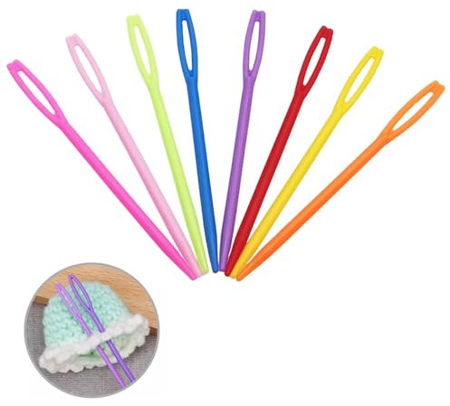 Agujas de Coser a Mano Ojo Grande, Dujelixa Agujas coser niños 60 Piezas, Aguja Zurcir, Aguja coser Plástico, Aguja Lanera, 9cm/3.54inch Aguja Tapiz, Aguja Bordar (Mezclar colores aleatoriamente)