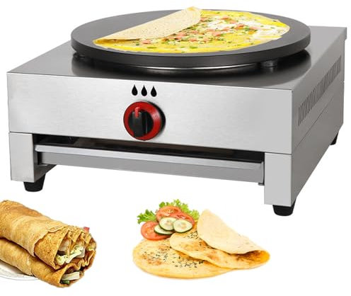 Máquina para Hacer Crepes, Plancha compacta para panqueques, Control preciso de Temperatura, Plancha eléctrica Antiadherente de 16 Pulgadas, Desayuno casero o Postre