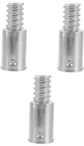 Healeved 3 StüCk Besenstiel Gewindeende Aluminiumlegierung, Schraubbare VerläNgerungsstange, Robuste Verbindung FüR Moppstangen Und Besen, Leicht Und Tragbar, 6,5 X 8,4 X 2,8 Cm