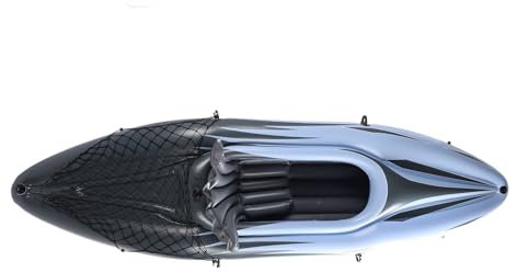 Thickened PVC Inflatable Kayak, Wear Proof, Stable, UV Resistant, Portable Blow Up Canoe Boat with Hand Pump Paddle Storage Bag, for Fishing, Water Adventure (Blue