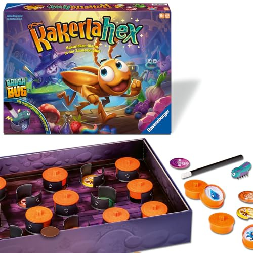 Ravensburger 24832 - Kakerlahex - Merk- und Aktionsspiel mit elektronischer Kakerlake für Groß und Klein, für 2-4 Personen, geeignet ab 5 Jahren
