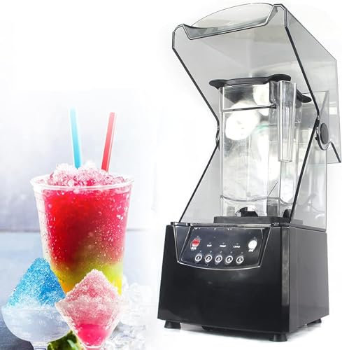 Licuadora para hacer batidos - Licuadora comercial de 2200 W con 2 recipientes de 2 litros - Licuadora de alta velocidad de 17000 RPM con control de 5 velocidades para hielo/jugo/batido/nueces