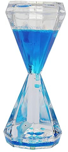 Liquid Motion Timer Bubbler Sensorisches Spielzeug für Angst Relief, Tropfen Sanduhr Flüssig Timer Bunte Lavalampe Schreibtisch Dekor Anti Stress Spielzeug Fidget Toy für Kinder Erwachsene (Blau)
