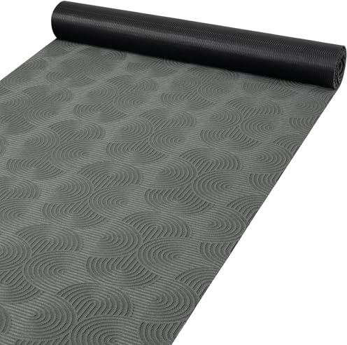 ANRO Läufer Flur Teppich Läufer Küchenteppich Küchenläufer Velours rutschfest waschbar für Küche, Flur, Schlafzimmer Deko Velora 67x200 cm Anthrazit