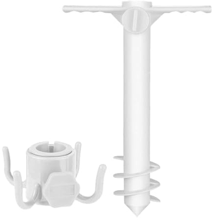 Générique Piquets de Parasol de Plage | Tiges de Fixation pour Ombrelle Extérieure avec Crochet,Accessoire Anti-Vent pour Bord de Piscine Plage Camping Pêche Pique-Nique Jardin