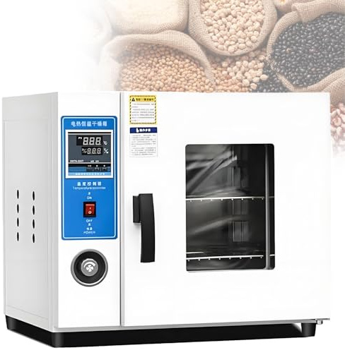 GLBMXDD Horno de Secado al vacío de 15 l/40 l, Horno de Secado y Calentamiento de Laboratorio con Controlador Digital, Control de Temperatura y Temporizador, para el Secado de artículos. 15L