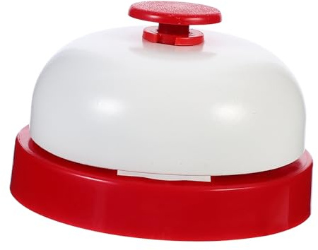 Alipis Cloche de Service Rouge Simple et Compacte pour Réception et Restaurant Sonnette de Table Facile à Utiliser pour Appeler Jouer ou Former Animaux