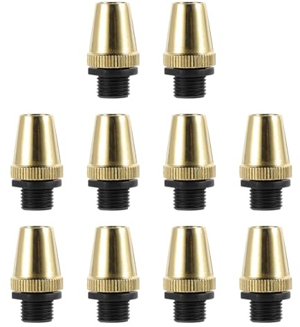 GRIRIW Colliers de Fixation de Câbles Suspendre Lumineuse, 10 Pcs | Presse-étoupe à Filet de Verrouillage, Fer et Pc, Or, Wire pour Plafond et Patio