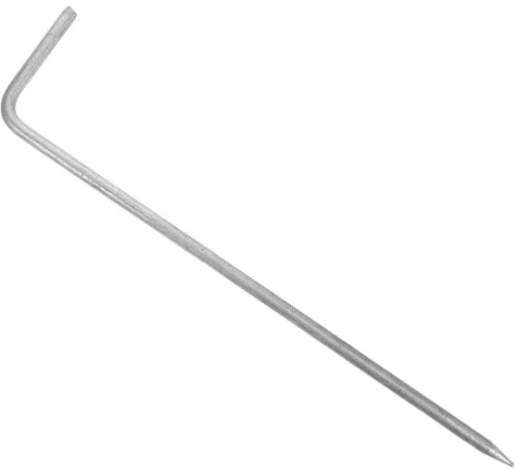 SHINEOFI Piquet de Terre pour Paratonnerre, Tige de Mise la Terre en Acier Inoxydable Argenté, Conductivité Rapide, Installation Facile, pour Antenne et Clôture Électrique