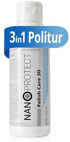 Nanoprotect Polish Care 3D | 250g für 8–12m² | Hochglanz Nanopolitur und Nanobeschichtung | Ideal zur Autopflege und Reinigung | Politur für Auto und Motorrad