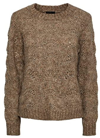Pieces Damen Pcbibbi Ls O-Neck Knit Noos Bc Pullover (1er Pack)