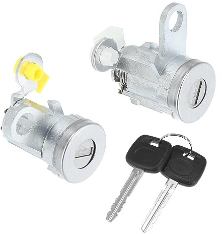 X AUTOHAUX 1 Pair Door Lock Cylinder Set Kit with 2 Keys for Toyota Tacoma 1995-2004 DL-107 DL108R Front Driver and Passenger Side Door Lock Set Tumbler with Key 6905135070 6905235070 LH RH