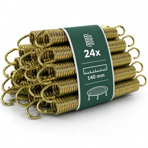 Arebos Trampolin Federn 140 mm Federset Ersatzfedern Trampolinfeder Zugfeder aus Edelstahl, rostfrei Stahlfeder Spiralfeder Befestigung Ersatzteile Gartentrampolin