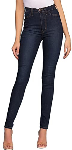 Minetom Boyfriend Jeans Damen - Destroyed Jeanshose Skinny Slim Fit Lässige Denim Röhrenhose Schlank Zerrissene Hose Mit Löchern N Dunkelblau XXL