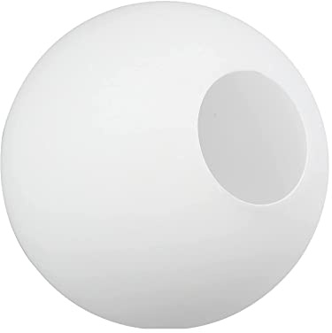 Fonowx Moderne Glaskugel Lampenschirm, Runder Kronleuchter Lampenschirme, Glas Lampenschirm Weiß, Licht Cover Chandelier Protector, Weiß Glaskugel Lampe Schatten für Home Hotel, 10CM