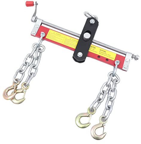 NIGORIY Equilibratore 900 kg, piastra in acciaio, 4 catene di posizionamento, gru per officina, 26-31,5 cm, area di lavoro, per gru da officina