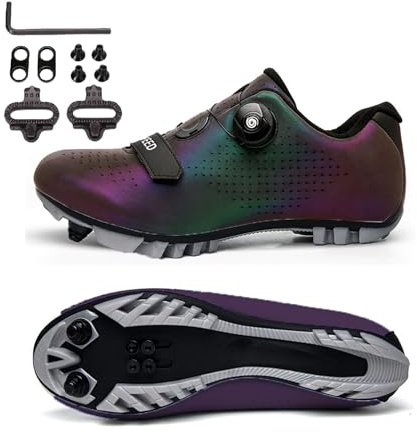 Zapatilla de Ciclismo Hombre Mujer, Mateju Zapatos Bicicleta de Montaña Carretera Exterior MTB Compatibles con SPD Lock System, Unisex Adulto Ciclismo Bicicleta Estatica Interior