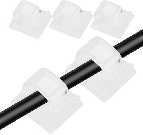 Kabel-Clips, Außenlicht-Draht-Clips, selbstklebend, Kabel-Organizer, Halter für Kabelmanagement, Weihnachtsdekoration, Lichterkette, transparent, 100 Stück
