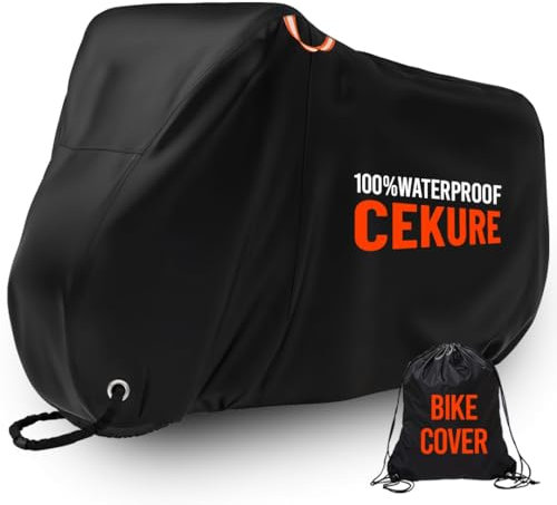 Bike Cover WaterProof Outdoor 210D, 2-3 Bikes Stationary - Heavy Duty Oxford Tear Resistant and Windproof Outdoor Storage Bicycle Cover, Bike Cover for Ebikes Comes with Carry Bag
