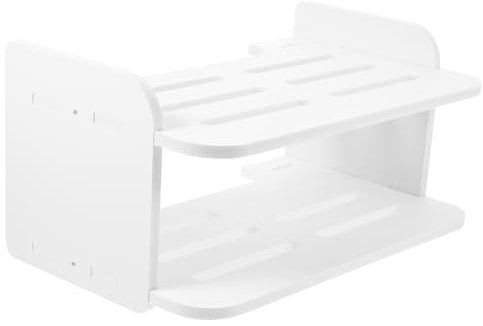 Warmhm Wandhalterung für Router Player Aufbewahrung Weiß 30 Cm Halterung Ohne Bohren Schwimmende Routerhalterung Überwachungskamerahalterung