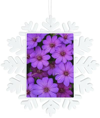 Lila Lilie Blumen Schneeflocke Form Weihnachtsbaum Anhänger Weihnachtsschmuck Lanyards Home Anhänger Dekorationen Party Dekorationen