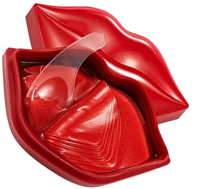 Lip Hydrating Patches, Moisturizing Lip Mask Set, Anti-Chap Pads, Product Color Red Deep Nourishment and Plumping Care, for Beauty Routine 1-2cm Difference in Size.