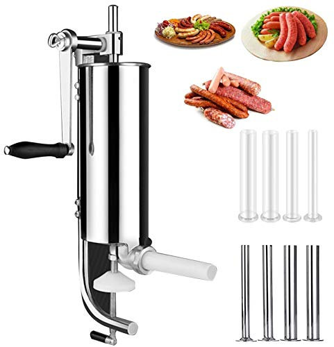 GTHTUHFD Wurstfüller, Edelstahl-Hausgemachte Wurstmaschine Vertikale Fleischfüllküchenmaschine, Einfach Zu Bedienen,#7l