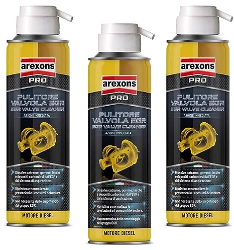PULITORE per VALVOLA EGR Motori Diesel. Nuova Formula. Pulizia del sistema di aspirazione senza smontaggio della valvola EGR. KIT PROMO 3 PEZZI X 200 ML.