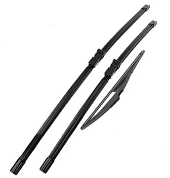 PUBUGPDPAG Car wipers Blade Wiper LHD Front & Rear Wiper Blades For Fiat 500 312 2007-2017 Windshield Windscreen Window Brushes 24''+14''+12'' Windscreen Wiper Blades
