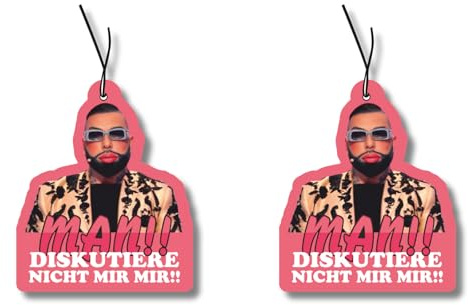 2x Duftbaum mit 'Harald Glööckler' Motiv, Auto lustig Duftspender, Duftbaum Auto tuning, Lufterfrischer, Duftanhänger Auto Set, Scherzartikel