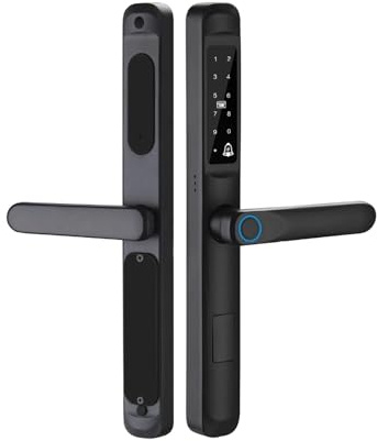 HEALBYBLE Serratura senza chiave con codice RFID for porta digitale intelligente impronta impermeabile for in alluminio/scorrevole,Sicurezza degli accessi(Noir,4585)