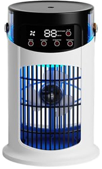 Klimaanlage Ventilator - 6 Geschwindigkeiten Leise Persönliches Luftgerät, Tragbares Desktop-Ventilatorsystem, Kompakte Luftstromzirkulationseinheit, Energieeffizienter Mini-Kühler | Zuverlässige