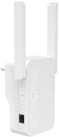 Strong Repetidor WiFi 6 AX3000 de Pared – Amplificador señal WiFi Potente Largo Alcance, Dual Band con Antenas externas, WiFi Extender para casa, Streaming y Gaming