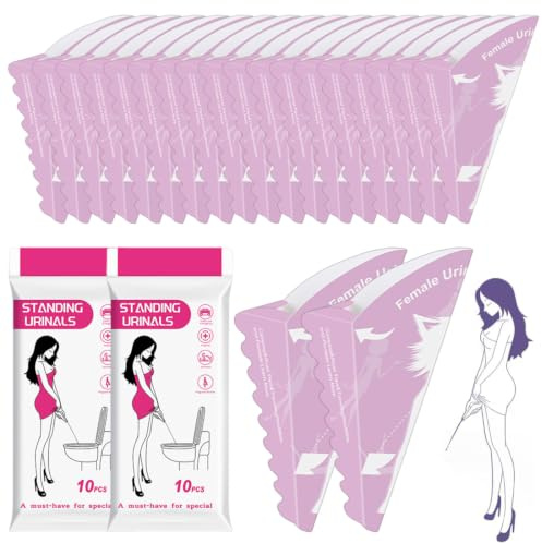 UWJOWP 20 Pz Coni per pipi donna usa e getta, Imbuto per Pipi Donna in Pied, per Viaggio Campeggio
