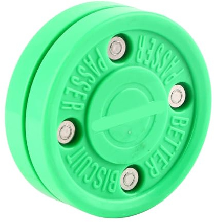 Rengue Grön Polyoximetylen Ishockeypuck 7,5 Cm för Torrträning, Gathockey,