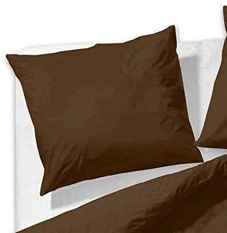 etérea 2 TLG. Uni Einfarbig Mako Satin Nackenrollenbezug - Anthrazit, 40x15 cm