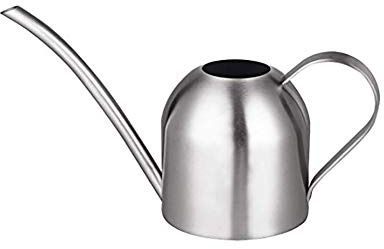 LEDGOO Mini annaffiatoio in acciaio inox spazzolato, pentola super piccola per interni da scrivania, piante in ufficio, a casa, 500 ml