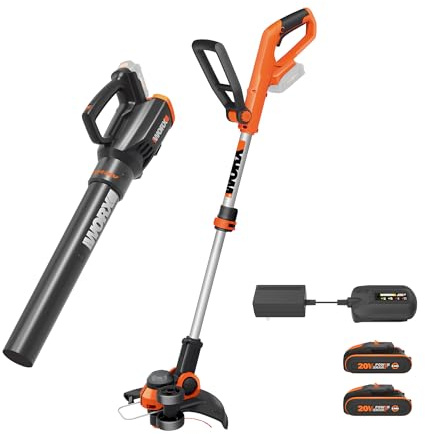 WORX 20V 12‘’ Cordless String Trimmer and 20V 360 MPH Cordless Leaf Blower Combo Kit