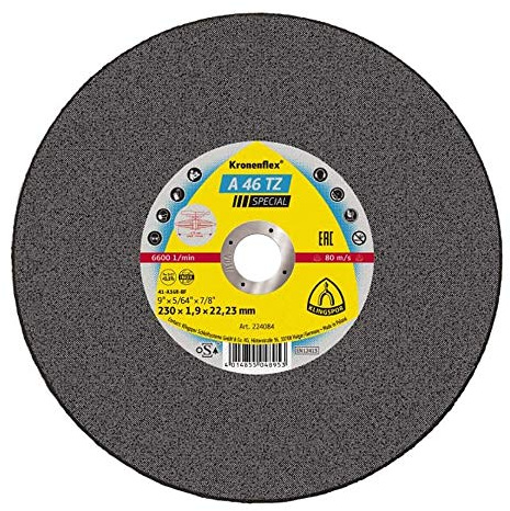 Klingpsor 351257 A 46 TZ Special Kronenflex Trennscheiben für Edelstahl, Stahl, X-LOCK, Gerade, 115mm x 1.6mm x 22.23mm, 25 Stück