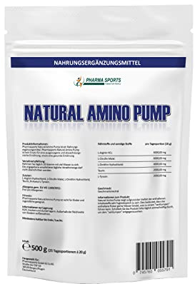 Natural Amino Pump Arginin, Citrullin, Ornithin, Taurin, Tyrosin Booster