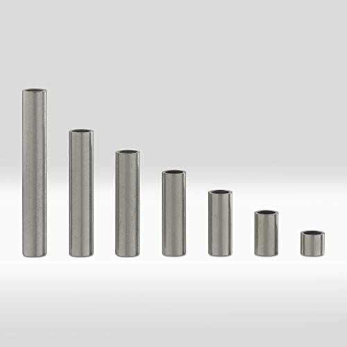 Edelstahl Distanzhülsen, Abstandshülsen – ohne Innengewinde, M4 Schrauben beweglich durchsteckbar – 6 x 4.4 x 0.8 mm (Außen x Innen x Wandstärke) – 50 Stück, Länge 13 mm