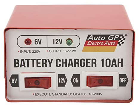 Aramox Ladegerät für Autobatterien, Auto Intelligentes Batterieladegerät Schnellladung Reparaturmaschine 6V 12V Tragbares Batterieladegerät Batterieerhalter Erhaltungsladegerät Einstellbarer Roter